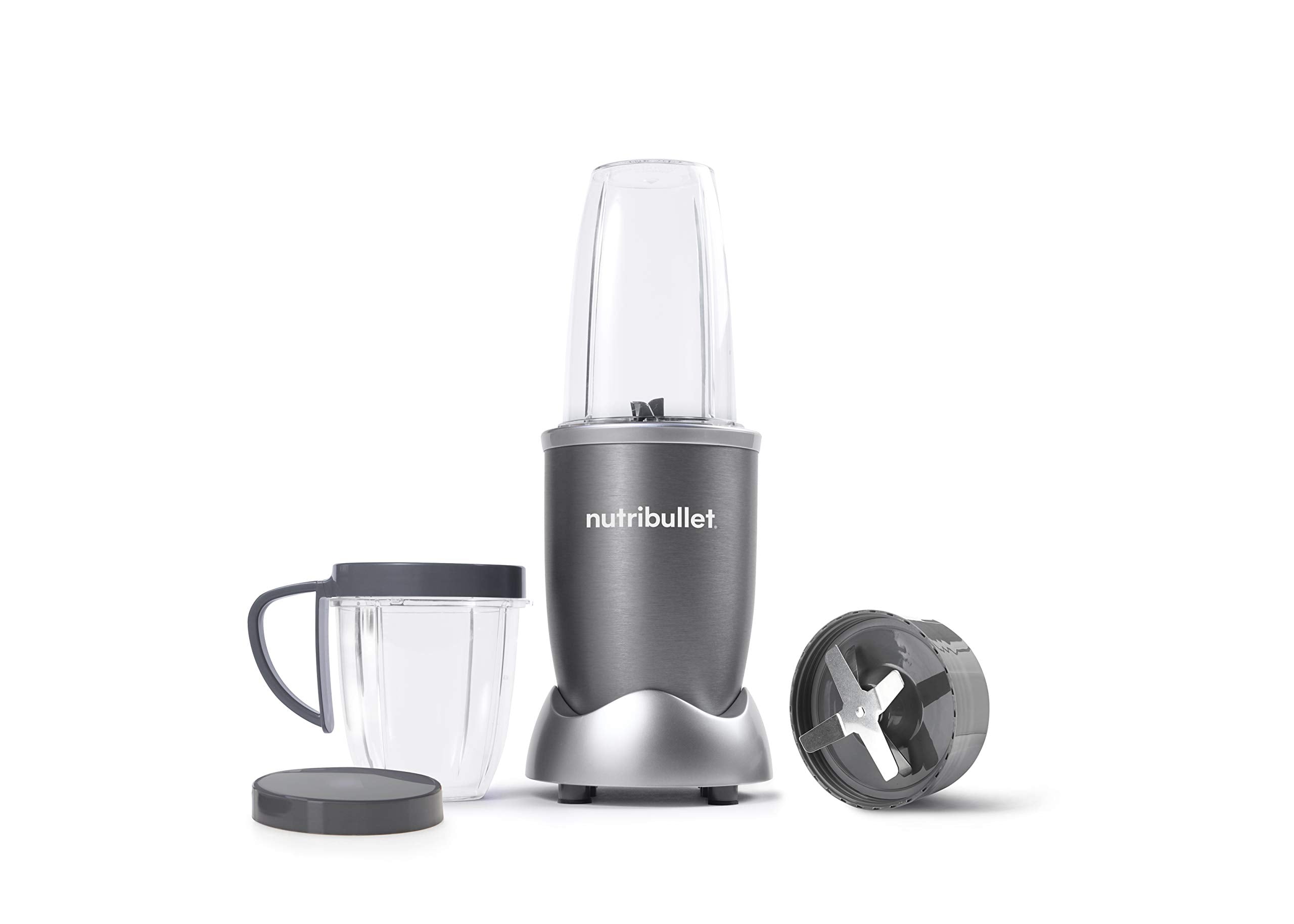 Nutribullet 600 Watts , Multi-Function High Speed Blender , Mixer System With Nutrient Extractor , Smoothie Maker, Gray , 5 Piece Set 1 year warranty مجموعة خلاط بقدرة 600 واط من نوتري بوليت Nutribullet 600 Watts , Multi-Function High Speed Blender , Mixer System With Nutrient Extractor , Smoothie Maker, Gray , 5 Piece Set 1 year warranty مجموعة خلاط بقدرة 600 واط من نوتري بوليت